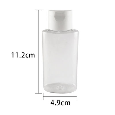 بطری های پلاستیکی آرایشی و بهداشتی Clear Flip Cap بطری های ژل ضدعفونی کننده دست 60ml 100ml