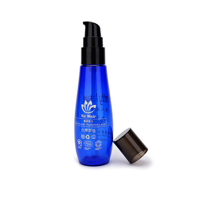 بطری لوسیون پلاستیکی بسته بندی 30ml 120ml PET Blue Container Skin Care and Beauty Packaging