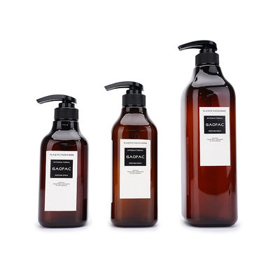 بسته بندی PET Empty Amber Skin Skin Care 500ml 600ml 1000ml بطری های شامپو پلاستیکی