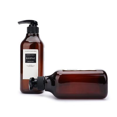 بسته بندی PET Empty Amber Skin Skin Care 500ml 600ml 1000ml بطری های شامپو پلاستیکی