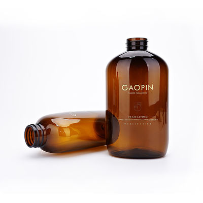 بطری Amber PET 340ml 520ml بسته بندی بطری های شامپو پلاستیکی ژل دوش