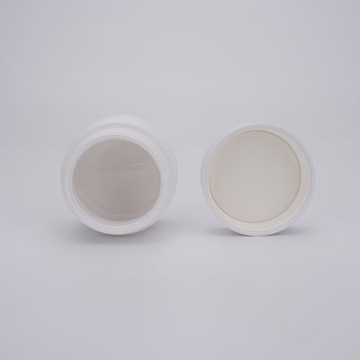 50ml شیشه گرد پلاستیکی سفید PETG ، کوزه لوازم آرایشی کرم صورت