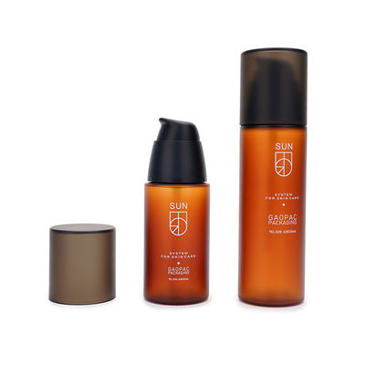 بطری های پلاستیکی Frosted Amber Pet 30ml 100ml 120ml بسته بندی مراقبت از پوست
