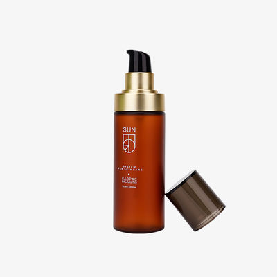 Amber PET Plastic Jar Press Pump 100ml بطری بطری لوسیون پلاستیکی آرایشی و بهداشتی