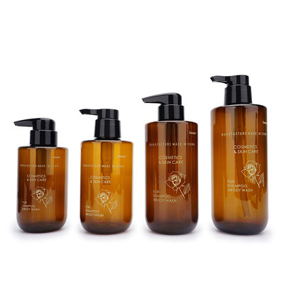 بطری های شامپو و نرم کننده آمبر پلاستیکی 300ml 400ml 500ml 600ml